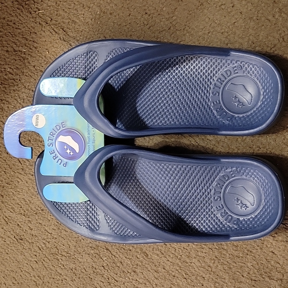 Nwt Navy blue pure stride comfort sandals